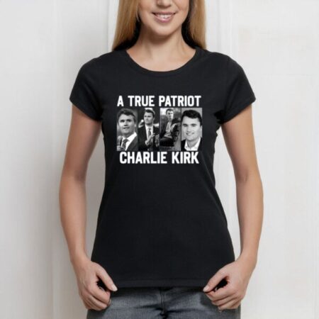 Charlie Kirk A True Patriot Shirt – Conservative Collage Graphic Tee