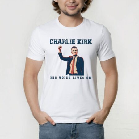 Charlie Kirk His Voice Lives On Shirt – Conservative Tribute Tee